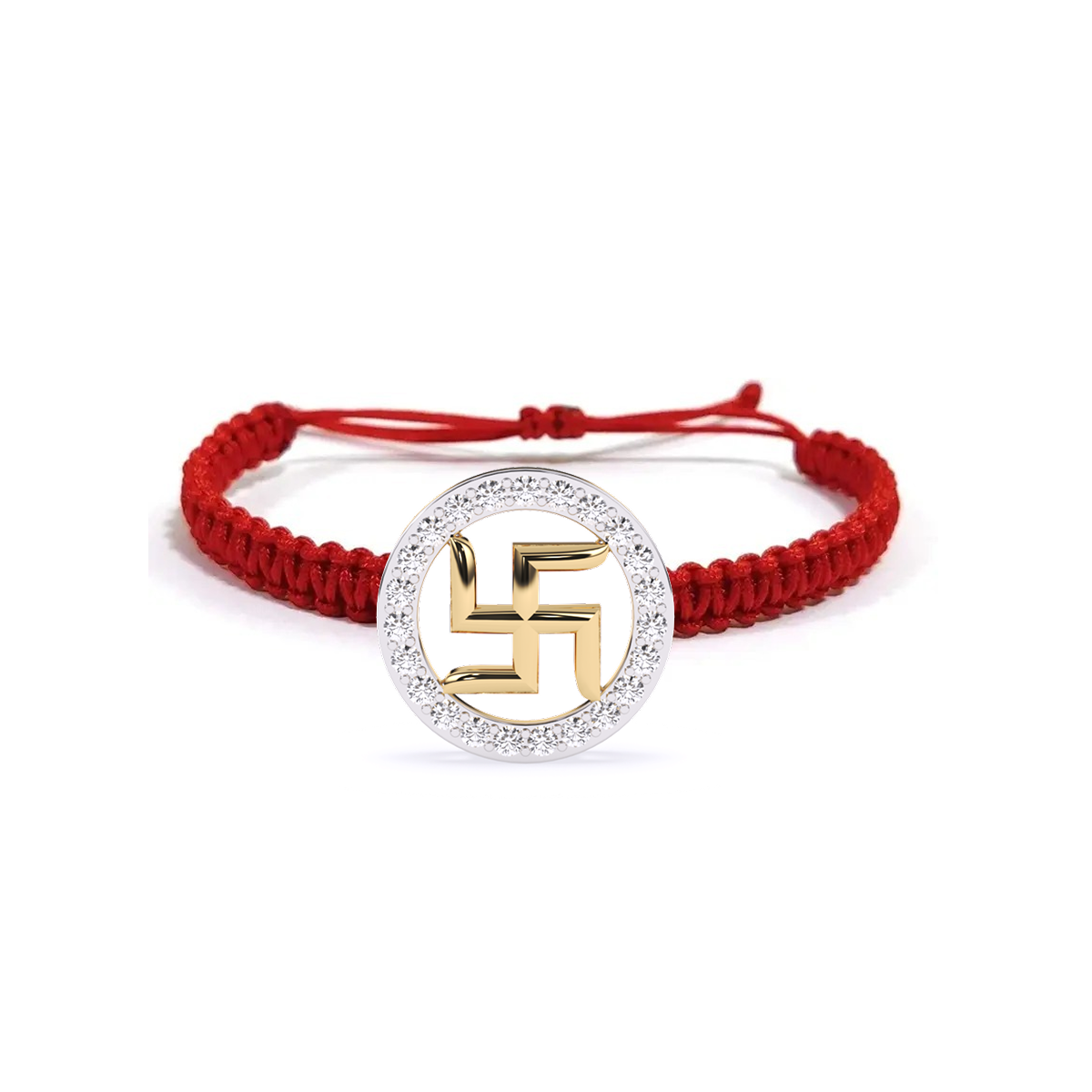 Traditional Meets Trendy – Swastik Rakhi With Positive Energy Of Lab Diamond